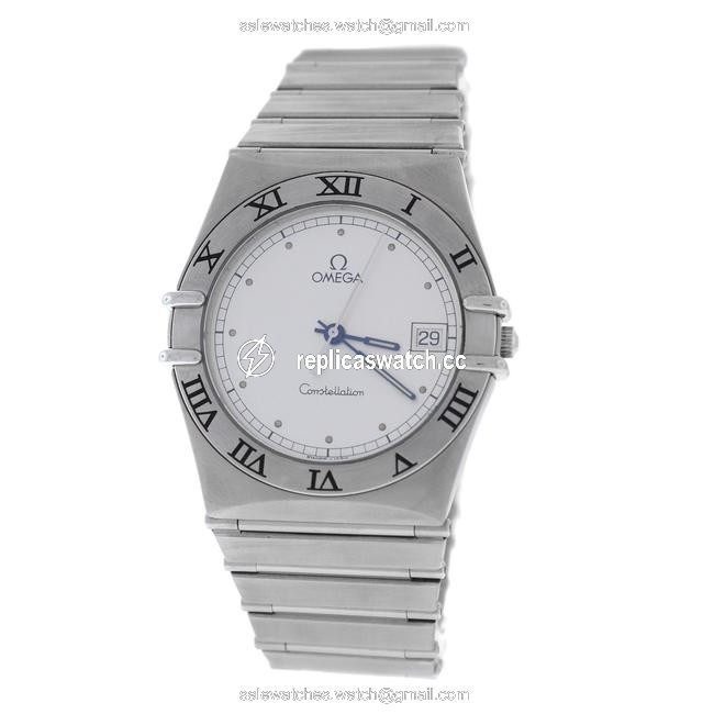 Omega Silver Men Unisex Constellation 396.1070.1 Quartz Stainless Steel Date Watch Omega Silver Men Unisex Constellation 396.1070.1 Quartz Stainless Steel Date Watch
