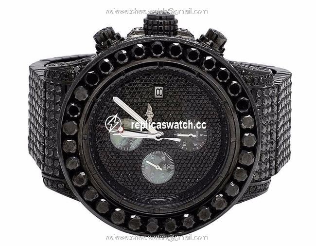 Breitling Black XL Custom A13370 Super Avenger Pvd Steel Diamond 48.5 Ct Watch Breitling Black XL Custom A13370 Super Avenger Pvd Steel Diamond 48.5 Ct Watch