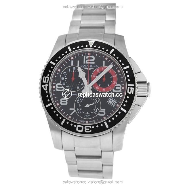 Longines Silver Mens Hydro Conquest L3.690.453.6 Steel 41mm Quartz Watch Longines Silver Mens Hydro Conquest L3.690.453.6 Steel 41mm Quartz Watch