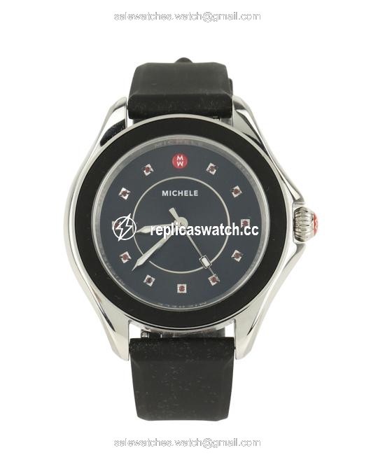 Michele Silver Cape Topaz Watch Michele Silver Cape Topaz Watch