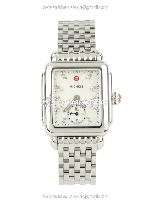 Michele Silver Deco 16 Mid Diamond Mww06v000002 Watch Michele Silver Deco 16 Mid Diamond Mww06v000002 Watch