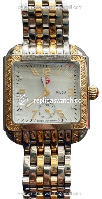 Michele Silver Gold Deco Two-tone Watch Michele Silver Gold Deco Two-tone Watch