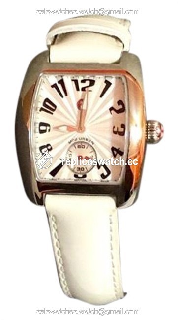 Michele Silver & White Mini Urban Stainless Steel Quartz Womens Watch Michele Silver & White Mini Urban Stainless Steel Quartz Womens Watch