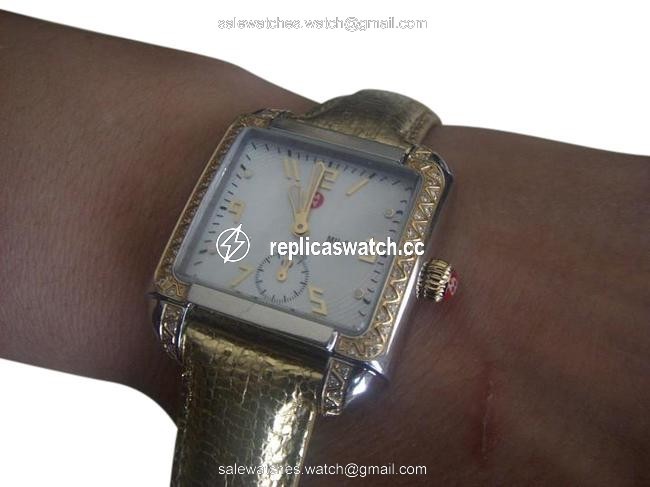 Michele Mw15a01d1025 Milou Diamond Two Tone Stainless Steel Watch Michele Mw15a01d1025 Milou Diamond Two Tone Stainless Steel Watch