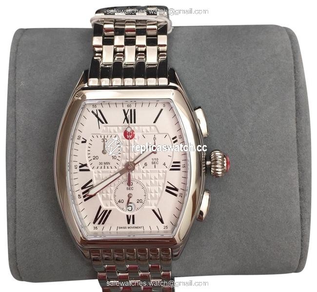 Michele Silver Releve Chronograph Watch Michele Silver Releve Chronograph Watch