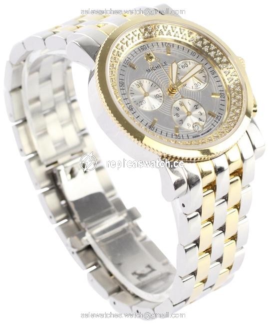 Michele Silver and Gold Sport Sail Diamond Watch Michele Silver and Gold Sport Sail Diamond Watch