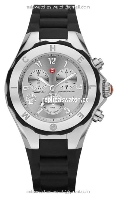 Michele Black Silver Jelly Tahitian Watch Michele Black Silver Jelly Tahitian Watch