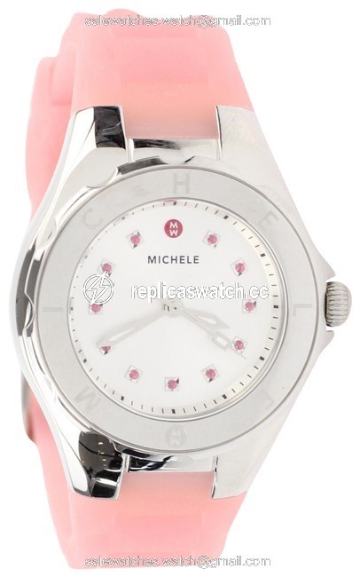 Michele Silver Jelly Tahitian Bean Watch Michele Silver Jelly Tahitian Bean Watch