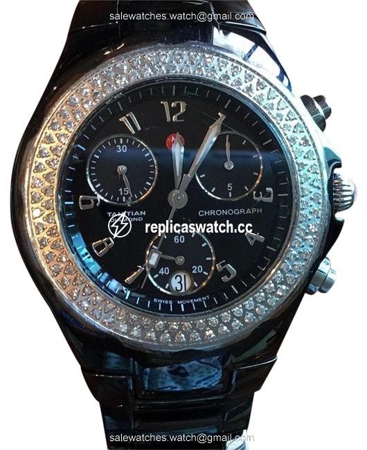 Michele Black / Tahitian Diamond Ceramic Mww128000002 Watch Michele Black / Tahitian Diamond Ceramic Mww128000002 Watch