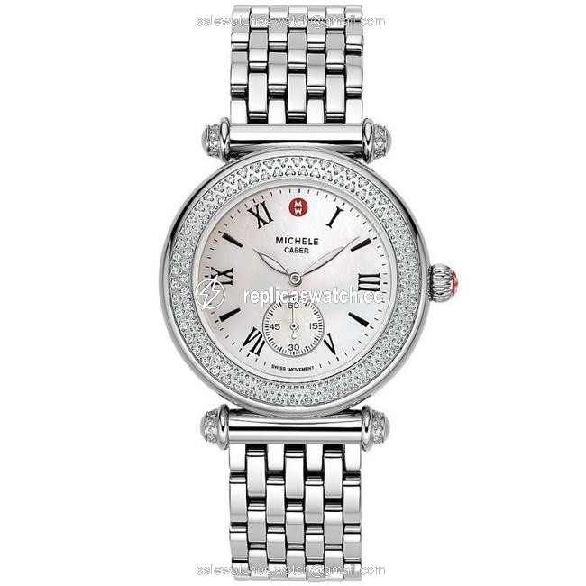 Michele Silver Caber Mother Of Pearl Diamond Mww16a000001 Watch Michele Silver Caber Mother Of Pearl Diamond Mww16a000001 Watch