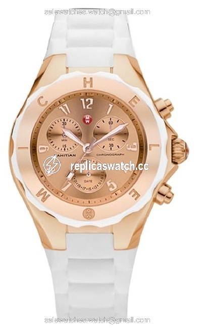 Michele White Rose Gold Jelly Womens Bean Chronograph Silicone Mww12f000030 Watch Michele White Rose Gold Jelly Womens Bean Chronograph Silicone Mww12f000030 Watch