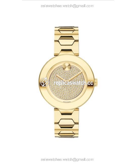 Movado Gold Tone Mid-size Yellow Ion-plated Dial Ladies (3600492 Watch Movado Gold Tone Mid-size Yellow Ion-plated Dial Ladies (3600492 Watch