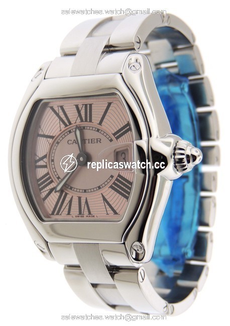 Cartier Pink Box Roadster 2675 Stainless Steel 30x36mm Date Watch Cartier Pink Box Roadster 2675 Stainless Steel 30x36mm Date Watch