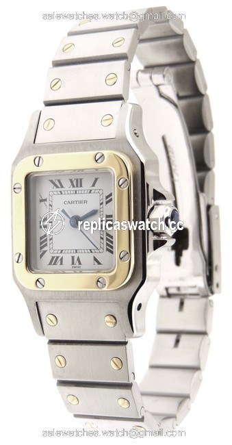 Cartier White Box Santos 18k Yellow Gold/Ss 23mm Watch Cartier White Box Santos 18k Yellow Gold/Ss 23mm Watch