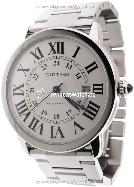 Cartier Silver Box XL Mint Men Ronde Solo Ss 42mm 3517 Box/Papers Watch Cartier Silver Box XL Mint Men Ronde Solo Ss 42mm 3517 Box/Papers Watch