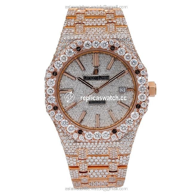 Audemars Piguet Rose Gold Royal Oak 15400or 41mm White Diamond Dial Watch Audemars Piguet Rose Gold Royal Oak 15400or 41mm White Diamond Dial Watch