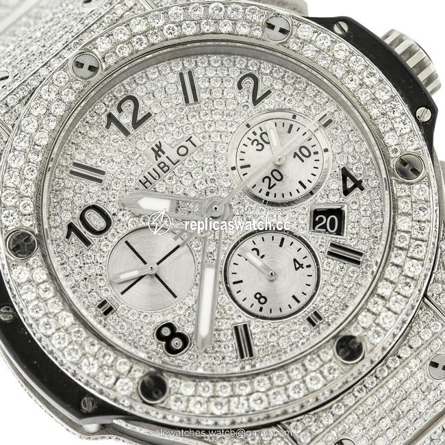 Hublot White Big Bang 301.sx 44mm 12.75ct Diamond Watch Hublot White Big Bang 301.sx 44mm 12.75ct Diamond Watch