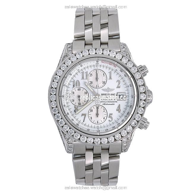 Breitling White Chronomat Evolution A13356 44mm Dial Watch Breitling White Chronomat Evolution A13356 44mm Dial Watch
