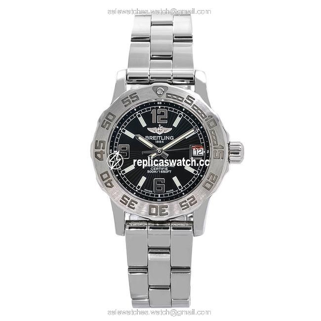Breitling Black and Silver Colt A77387 33mm Dial Womens Watch Breitling Black and Silver Colt A77387 33mm Dial Womens Watch