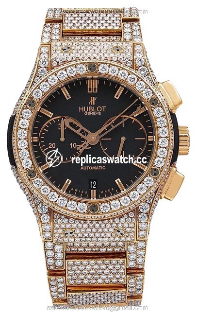Hublot Rose Gold Classic Fusion Chronograph 520.ox.1180.ox 45mm Black Dial Watch Hublot Rose Gold Classic Fusion Chronograph 520.ox.1180.ox 45mm Black Dial Watch
