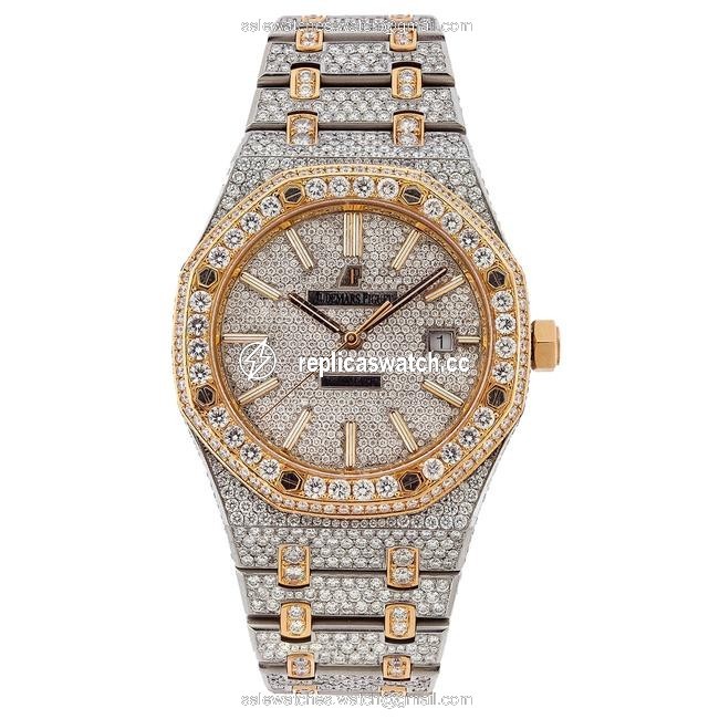 Audemars Piguet Stainless Steel and 18k Rose Gold Royal Oak 15400 Watch Audemars Piguet Stainless Steel and 18k Rose Gold Royal Oak 15400 Watch