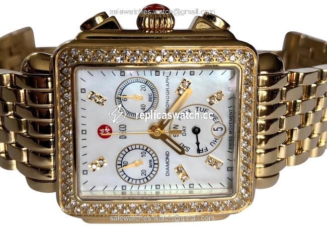 Michele Gold with Diamonds Deco Watch Michele Gold with Diamonds Deco Watch