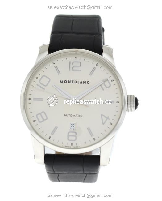 Montblanc Silver Timewalker 9675 Stainless Steel 42mm Watch Montblanc Silver Timewalker 9675 Stainless Steel 42mm Watch