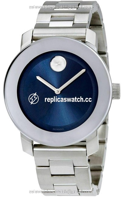 Movado Silver 3600396 Mens Bold Blue Quartz Watch Movado Silver 3600396 Mens Bold Blue Quartz Watch