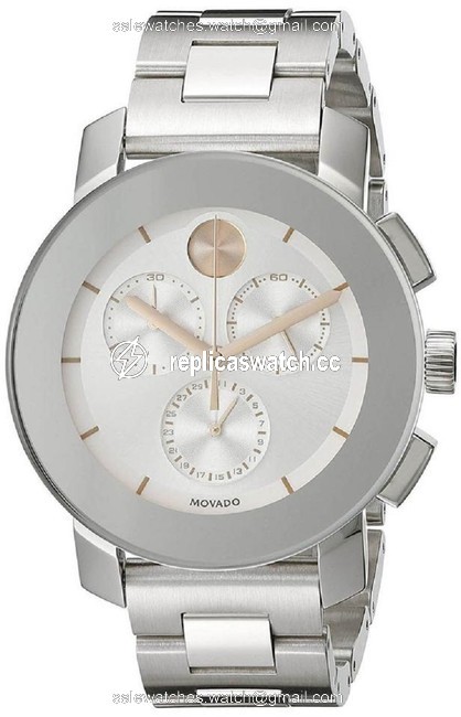 Movado Silver Bold 3600356 Chronograph Sunray Dial Tone Watch Movado Silver Bold 3600356 Chronograph Sunray Dial Tone Watch