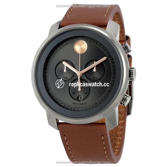 Movado Grey Brown Bold Dial Chronograph Mens Watch Movado Grey Brown Bold Dial Chronograph Mens Watch