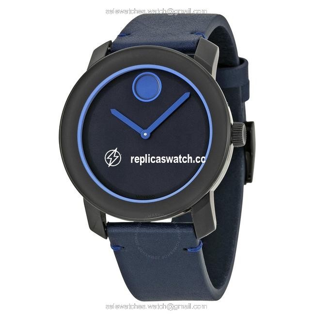 Movado Blue New Bold Navy Leather Mens 3600317 Watch Movado Blue New Bold Navy Leather Mens 3600317 Watch