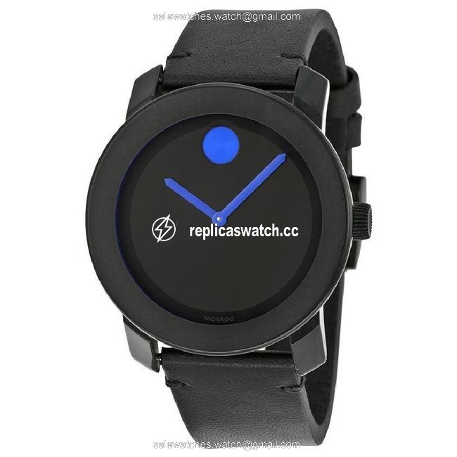 Movado Black Bold Quartz Dial & Leather Mens Watch Movado Black Bold Quartz Dial & Leather Mens Watch