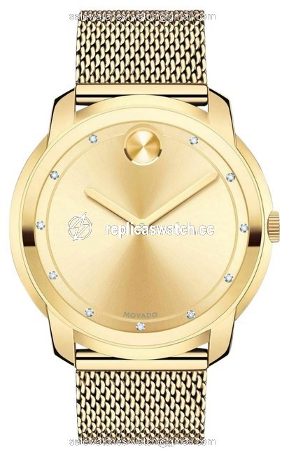 Movado Gold Unisex Sunray Dial Tone Mesh 3600460 Watch Movado Gold Unisex Sunray Dial Tone Mesh 3600460 Watch