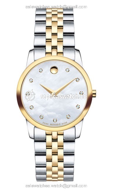 Movado Two Tone Ladies Museum Mop Swiss Quartz 0606613 Watch Movado Two Tone Ladies Museum Mop Swiss Quartz 0606613 Watch