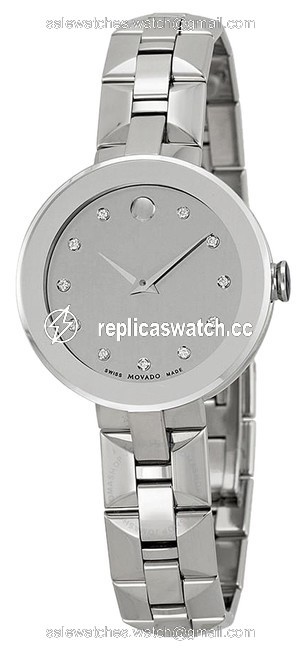 Movado Silver Sapphire Series Diamond Mirror Dial Swiss Quartz Ladies Watch Movado Silver Sapphire Series Diamond Mirror Dial Swiss Quartz Ladies Watch
