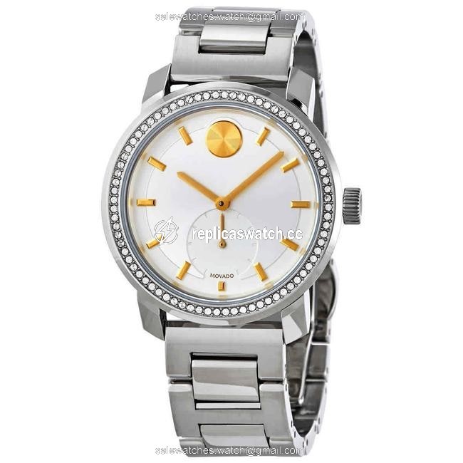 Movado Silver Tone Bold Quartz Ladies Watch Movado Silver Tone Bold Quartz Ladies Watch