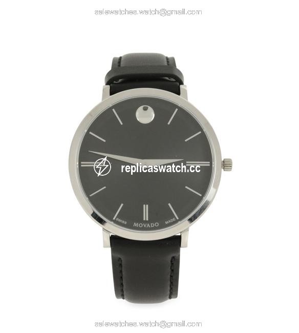 Movado Black Ultra Slim Sunray Watch Movado Black Ultra Slim Sunray Watch
