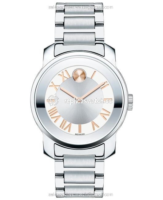 Movado Silver Roman Bold Stainless Steel Numeral Dial 3600196 Watch Movado Silver Roman Bold Stainless Steel Numeral Dial 3600196 Watch