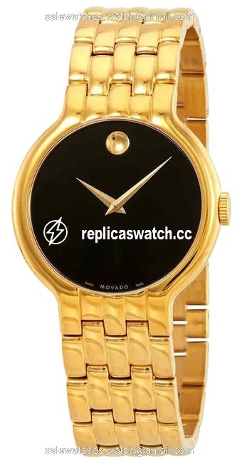 Movado Gold Black Veturi Pvd Dial Mens Watch Movado Gold Black Veturi Pvd Dial Mens Watch