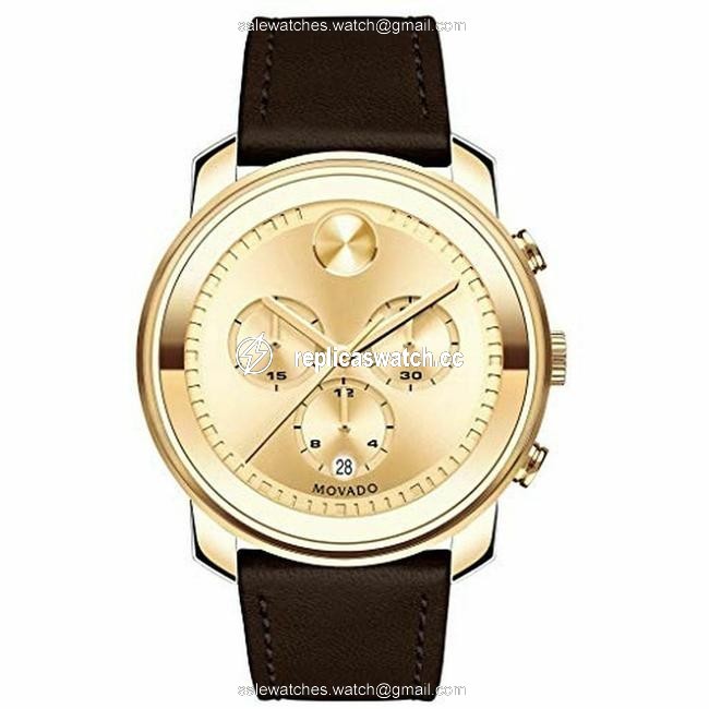 Movado Gold/Brown Mens Chronograph 3600409 Watch Movado Gold/Brown Mens Chronograph 3600409 Watch