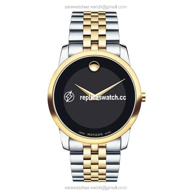 Movado Two-tone/Black Dial 0606899 Museum Chrono Quartz Mens Watch Movado Two-tone/Black Dial 0606899 Museum Chrono Quartz Mens Watch
