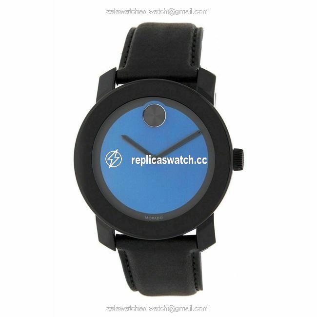 Movado Black 3600481 Leather Mens Watch Movado Black 3600481 Leather Mens Watch
