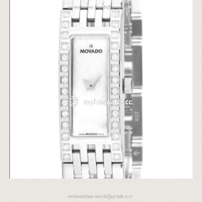 Movado Silver Womens esperanza Baguette Stainless Steel Diamond Watch Movado Silver Womens esperanza Baguette Stainless Steel Diamond Watch