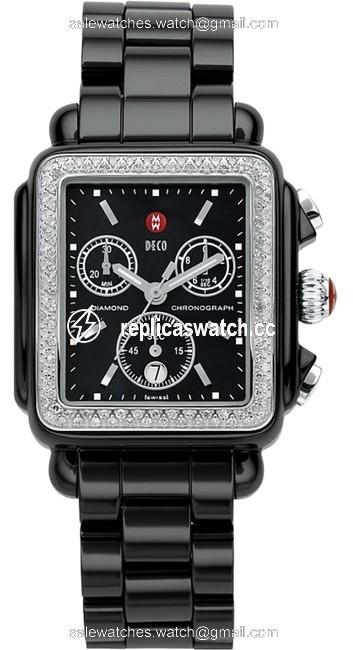 Michele Deco Diamond Black Ceramic Chronograph Mww06f000001 Watch Michele Deco Diamond Black Ceramic Chronograph Mww06f000001 Watch