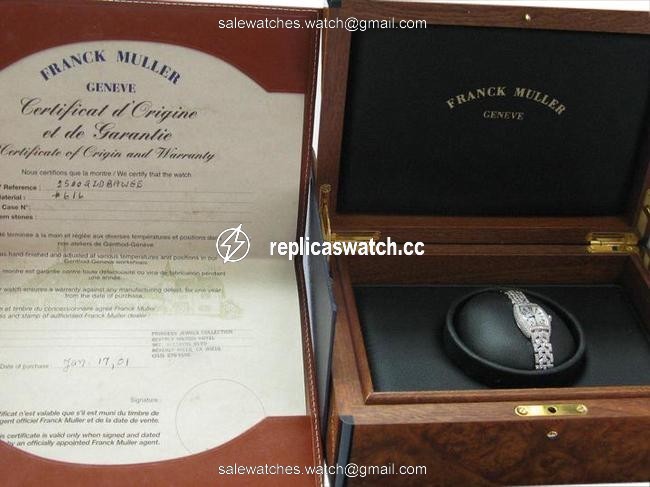 Franck Muller White Gold Cintree Curvex Diamond 2500 Qzd 18kt Watch Franck Muller White Gold Cintree Curvex Diamond 2500 Qzd 18kt Watch