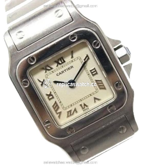 Cartier Santos Galbee Sm Ladies Womens Wristwatch Ss Quartz Watch Cartier Santos Galbee Sm Ladies Womens Wristwatch Ss Quartz Watch
