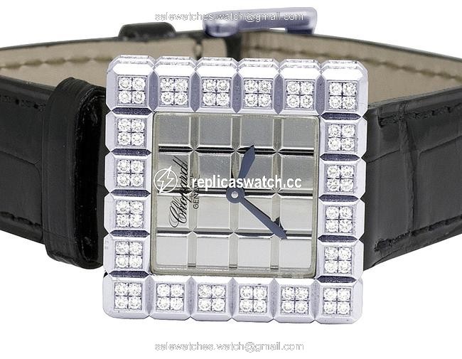 Chopard 18k White Gold Ice Cube 25mm 136815-1001 Mirror Dial Factory Diamond Watch Chopard 18k White Gold Ice Cube 25mm 136815-1001 Mirror Dial Factory Diamond Watch