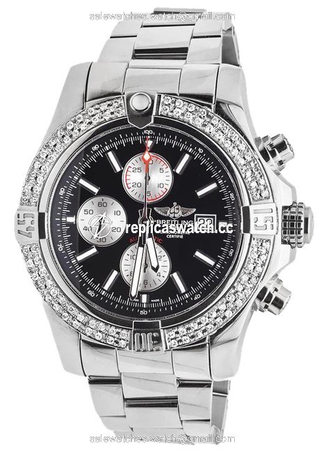 Breitling Stainless Steel Custom A1337111 Super Avenger Black Dial 4ct Watch Breitling Stainless Steel Custom A1337111 Super Avenger Black Dial 4ct Watch