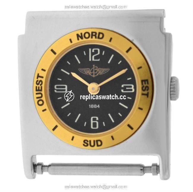 Breitling Silver Gold New Utc Module B61172 Steel & Quartz 20mm At Lugs Watch Breitling Silver Gold New Utc Module B61172 Steel & Quartz 20mm At Lugs Watch