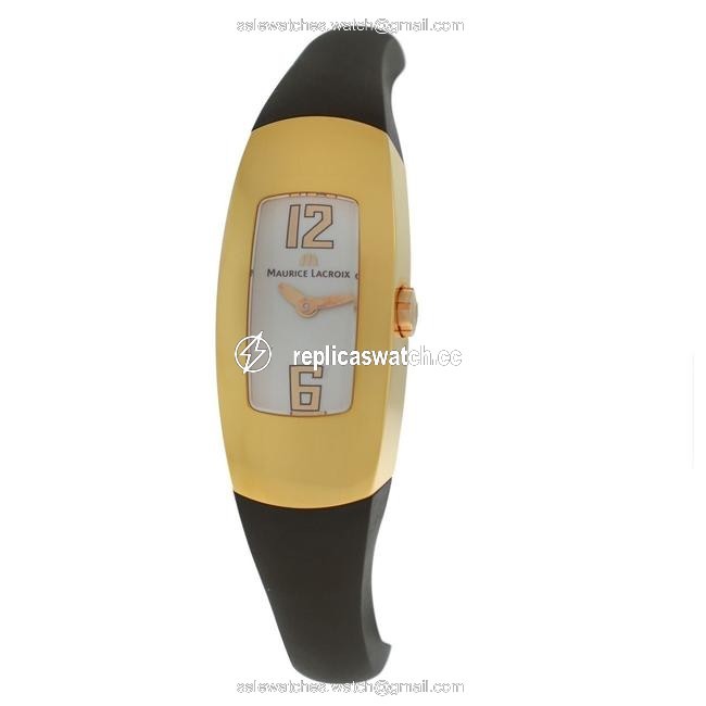 Maurice Lacroix Stainless Steel Gold Plated New Lady Intuition In3022-pp021-120 Tonequartz Watch Maurice Lacroix Stainless Steel Gold Plated New Lady Intuition In3022-pp021-120 Tonequartz Watch